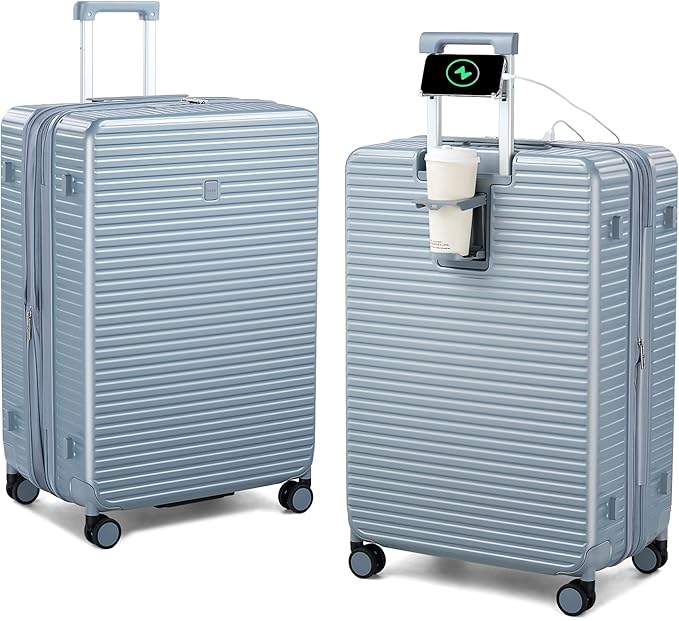 Large Checked Luggage 28 Inch Hard Shell Suitcases, Expandable Travel Luggage by HanTrip