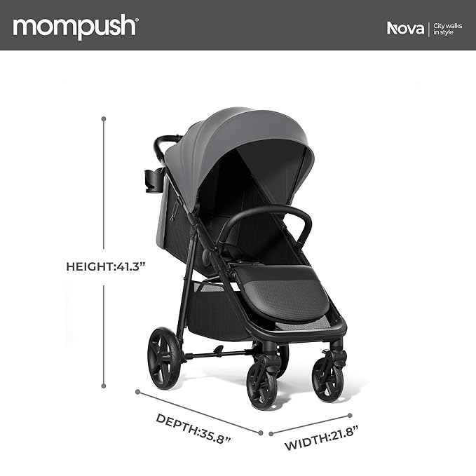 Mompush Nova Baby Stroller for Toddler, Infant & Newborn | Spacious Seat & - Image 7