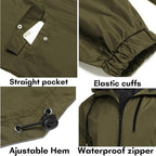 COOFANDY Men's Long Raincoat Ligtweight Rain Jacket Waterproof Outdoor Jackets - Image 5