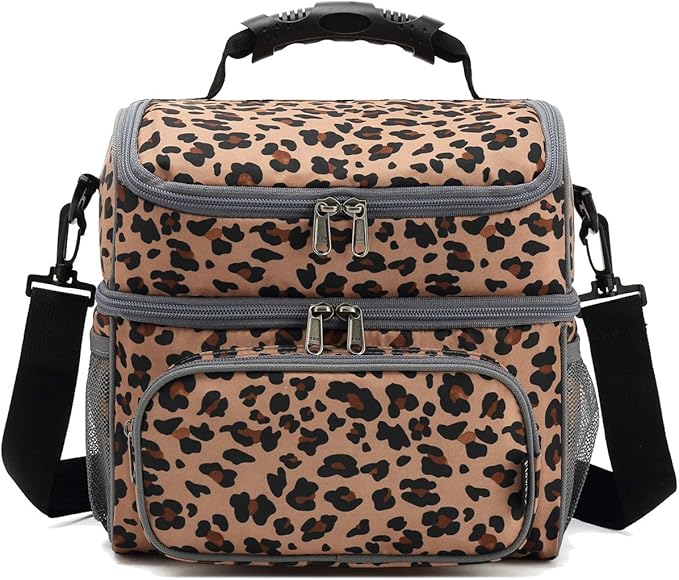 FlowFly Double Layer Cooler Insulated Lunch Bag Adult Lunch Box Large Tote Bag - Image 7