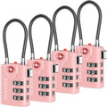 Search Alert TSA Approved Travel Combination Luggage Cable Locks by TRAVOCE