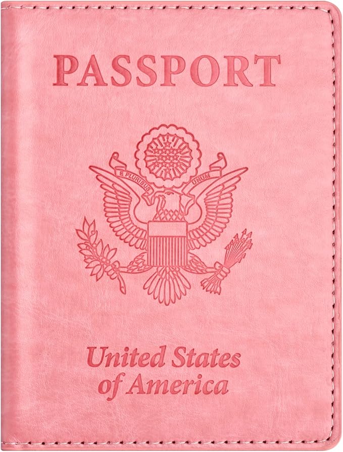 Eoehro Passport and Vaccine Card Holder, Faux Leather, Lightweight, Waterproof by welcometoEoehro