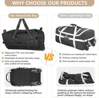 Rolling Duffle Bag with Wheels, 86L 30”Folding Duffle Backpack with 2 Wheels - Image 4