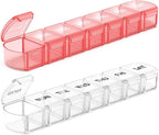 Extra Large Pill Organizer 2 Pack, XL Pill Box 7 Day, Weekly Pill Case by DOHIMGIO