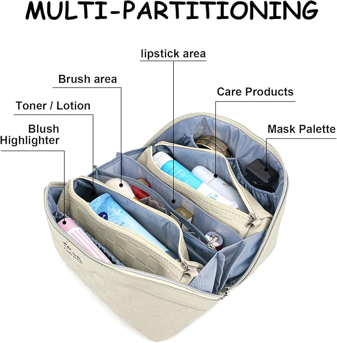 Travel Makeup Bag Organizer Cosmetic Bag: 3 Pcs Set Make up Bags - Image 6