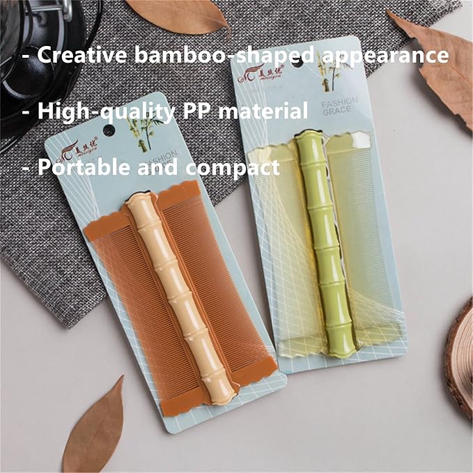 Fine Tooth Comb for Dandruff, 2 Pcs Double-Sided Dandruff Comb Anti-Static Scalp Brush with Handle for Hair Styling Tool Accessories