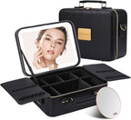 Mocado Travel Makeup Bag with LED Lighted Mirror, Makeup Case with 3 Color by Mocado