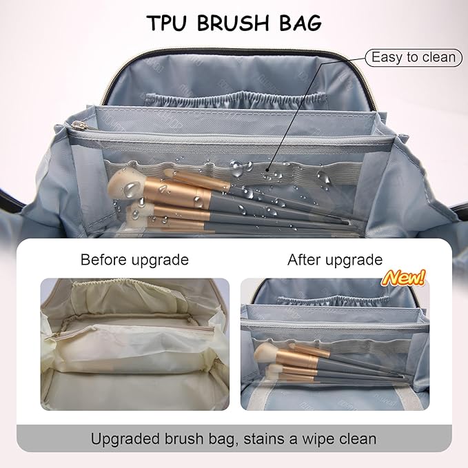 BOYATU Travel Makeup Bags for Women: Large Cosmetic Bag Waterproof - Image 4
