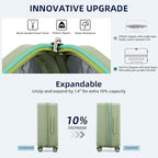 Hard Shell Suitcases Expandable Travel Luggage Sets 2 Piece, Carry on and Check - Image 4