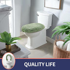 Microfiber Elongated Toilet Seat Cover 19.5"x 15" Machine Washable Solid Toilet - Image 7