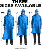 iCreek Hooded Rain Poncho with Pocket Waterproof Lightweight Unisex Raincoat - Image 6