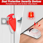 Portable Door Stop Alarm and Traveling Hotel Door Lock, No Installation Required - Image 2