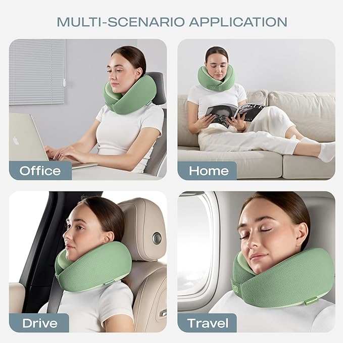 Skechers Women's Memory Foam Neck Pillow, Comfortable & Breathable Travel Pillow - Image 7