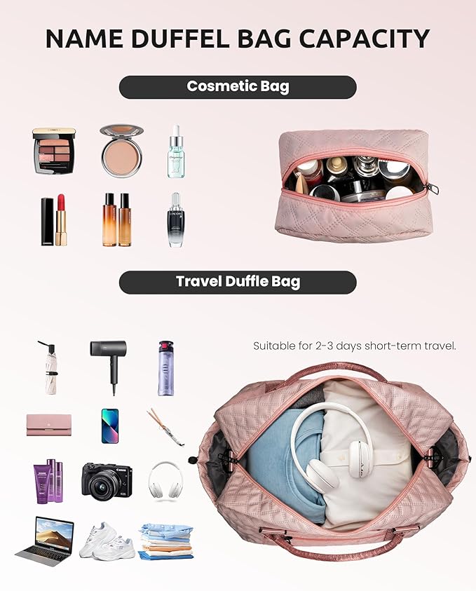 Birthday Gifts for Women-Initial Duffle Bag - Image 3