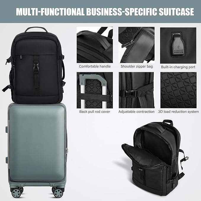 buy 0ne get 0ne free! Carry On Luggage Front Opening 20in Suitcase - Image 5
