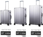 TRAVELKING All Aluminum Luggage Zipperless Hard Shell Luggage Case - Image 6
