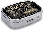 Metal 2 Compartment Pill Organizer Travel Friendly Portable Compact Pill Box - Image 2