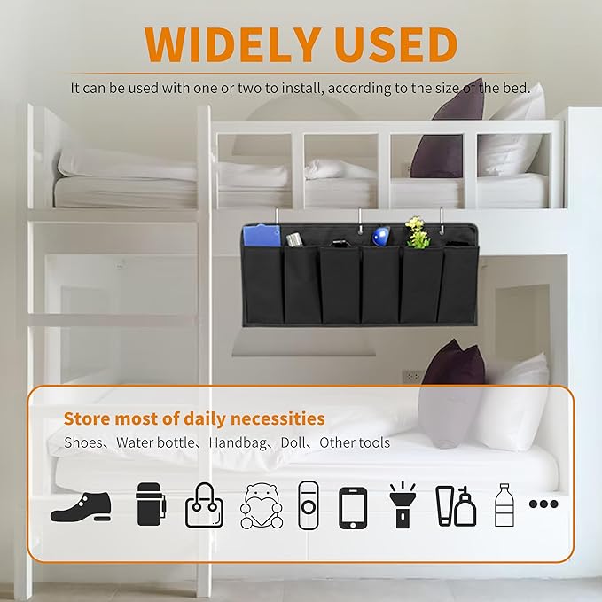 RV Shoe Pockets 6 Large Pockets Heavy Hanging Bedside Storage Organizer - Image 4