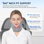 Compact Travel Pillow with Adjustable Straps & Washable Cover, Portable Neck - Image 3
