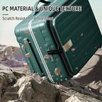 Hanke 20 Inch Carry On Luggage Aluminum Frame Front Opening Rolling Suitcase PC - Image 7