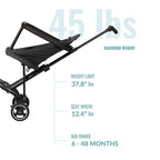 Dream On Me Lightweight and Compact Coast Rider Stroller - Image 3