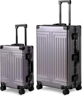 All Aluminum 20/28 Luggage Set，Cut from Whole Aluminum Sheet，22x14x9 Airline by KANGSHILU