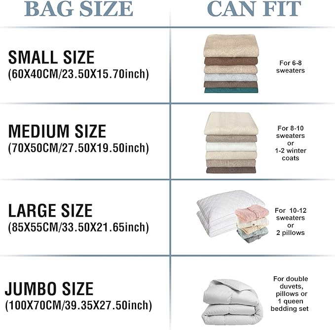 10 Large Vacuum Storage Bags - Image 4