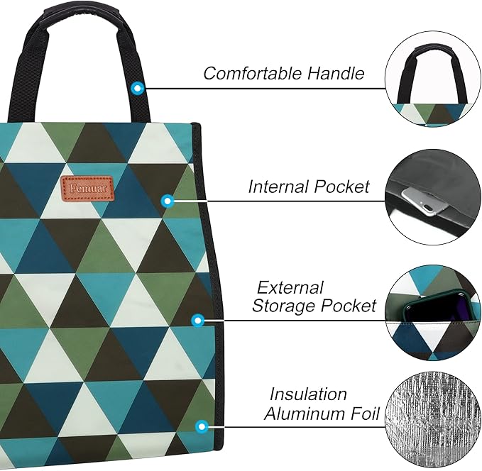Lunch Bags for Women Insulated Reusable Lunch Tote - Image 3