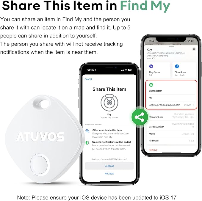ATUVOS Air Tracker Tags-2 Pack, Item Finders - Image 7
