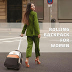 Small Rolling Backpack for Women, Lightweight Travel Backpack - Image 6