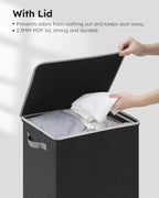 SOLEDI Laundry Hamper with Lid 90L Large & Tall Collapsible Laundry Basket - Image 5