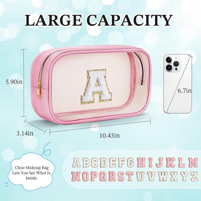 YOOLIFE Birthday Gifts | Initial Travel Essentials Makeup Bag - Image 4