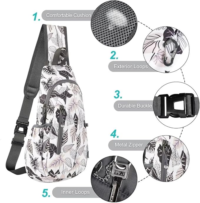 TITECOUGO Small Sling Bag, Lightweight Crossbody Backpack - Image 5