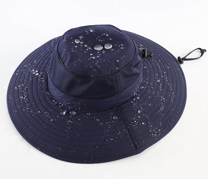 Home Prefer UPF50+ Mens Sun Hat Wide Brim Fishing Hat Foldable Large Brim UV - Image 8