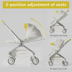 Hot Mom Lightweight Baby Stroller, Intelligent Seat Reversing and Anti-Shock - Image 4