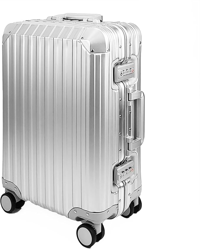 All Aluminum Luggage Suitcase 3 Sizes TSA Lock Carry On Silver by X2