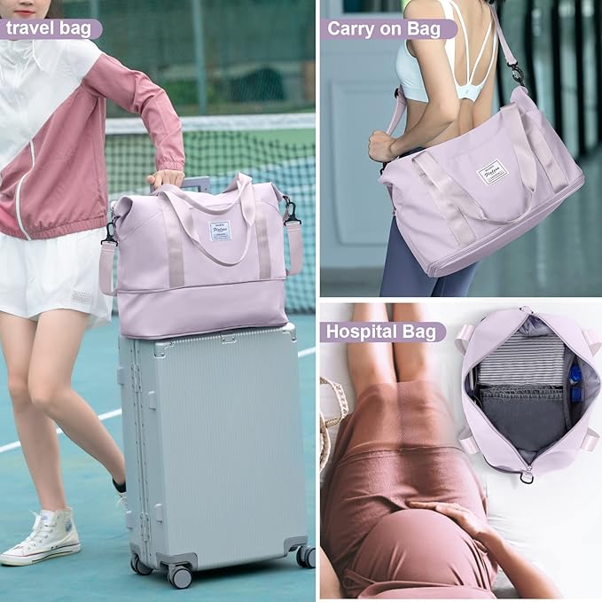Travel Duffel Bag, Sports Tote Gym Bag, Shoulder Weekender Overnight Bag - Image 6