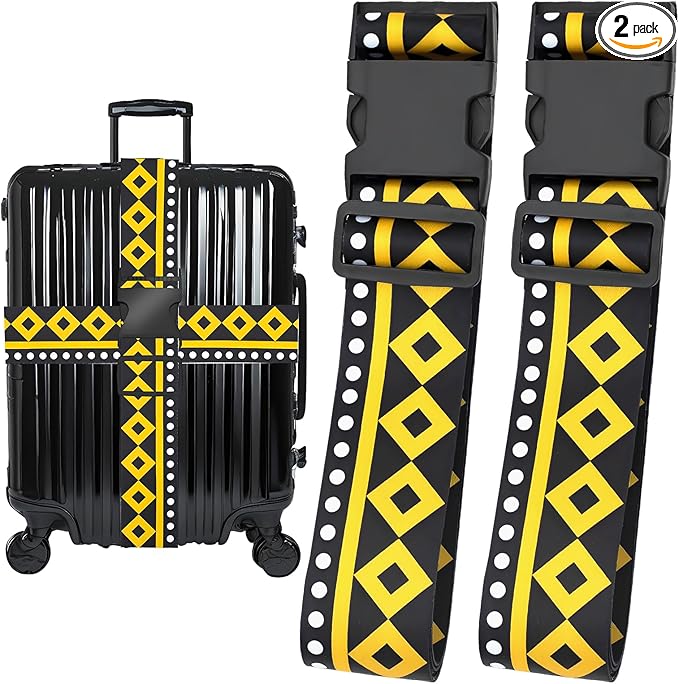 Geometric Arts Luggage Straps for Suitcases, Adjustable Luggage Travel Belt to by Unknown