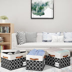 Large Storage Bins with Lids, Foldable Fabric Storage Baskets with Lids - Image 7