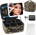 Makeup Bag with Magnetic Detachable Lighted Mirror, Travel Makeup Bag with by Jadazror