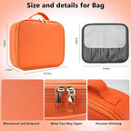 Travel Makeup Bag with LED Mirror Travel Makeup Organizer with 3 Lighted - Image 5