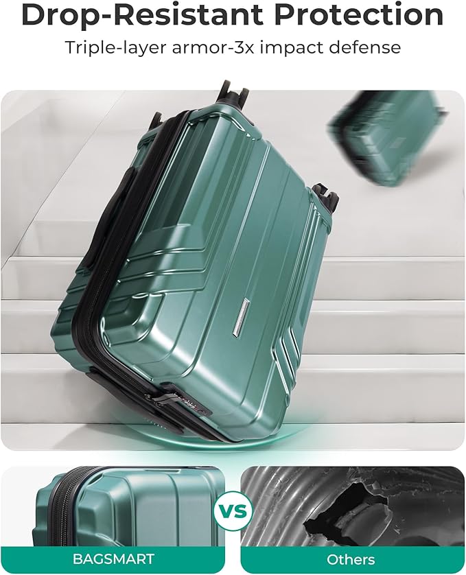 BAGSMART Expandable Carry On Luggage 22x14x9 Airline Approved, 1OO% PC - Image 6