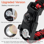 20 in 1 Survival Paracord Bracelet Adjustable Gear Kit - Image 6