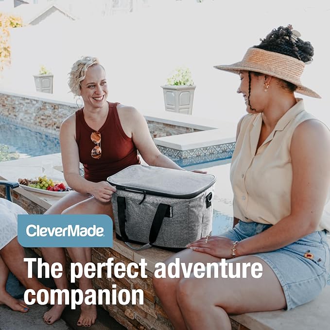 CleverMade Collapsible Insulated Cooler Bag – Leakproof Soft Folding Cooler - Image 6