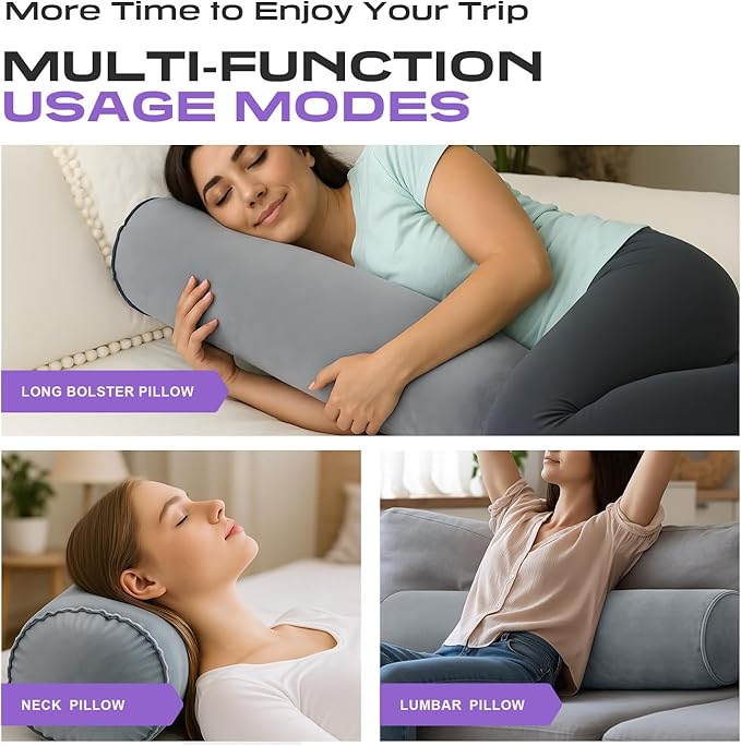 ETROL Inflatable Body Pillow for Adults, 47-inch Long Pillows for Bed, Bolster - Image 8