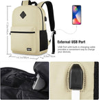 School Backpack, Unisex Classic Bookbag Teens Schoolbag - Image 7