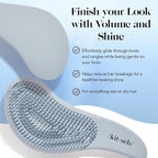 Kitsch Detangler Brush – Gentle Curly Hair Brush with Flexible Bristles for All Hair Types - Wet or Dry | Detangling Hair Brushes for Women & Men, Hairbrush for Adults & Kids - Haze Blue