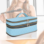 Hair Dryer Travel Carrying Case, Curling Iron Storage Bag, Slim Expandable Handheld Dual-Layer Travel Storage Bag for Dryer/Hair Tool Organizer/Style Organizer