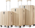 Hanke Expandable Hardshell Luggage Sets 3 piece Carry on Luggage by Hanke