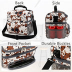 FlowFly Double Layer Cooler Insulated Lunch Bag Adult Lunch Box Large Tote Bag - Image 6